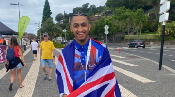 Medallist returns from European Championships to graduate